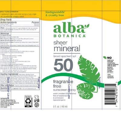 Label (Mineral Spf50 Spray)